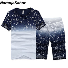 Load image into Gallery viewer, NaranjaSabor Summer New Men's Shorts Casual Suits Sportswear Mens Clothing Man Sets Pants Male sweatshirt Men Brand Clothing 4XL